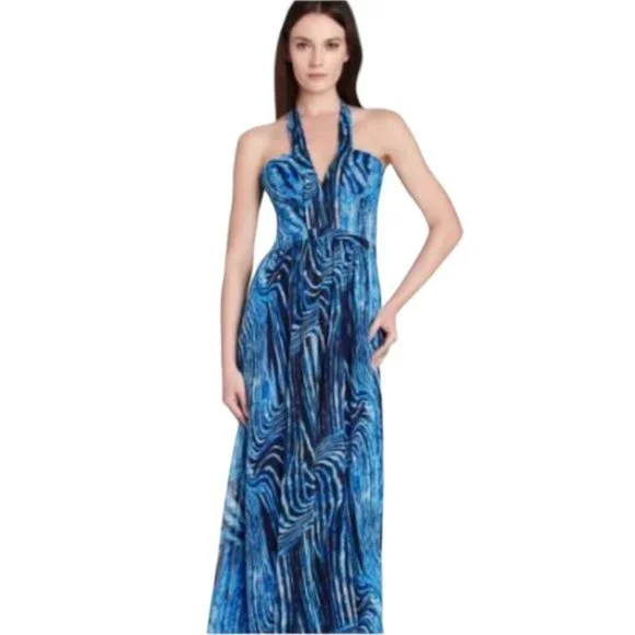 slim fit dress slacks Cowl Neck Halter Gown – BCBGMAXAZRIA